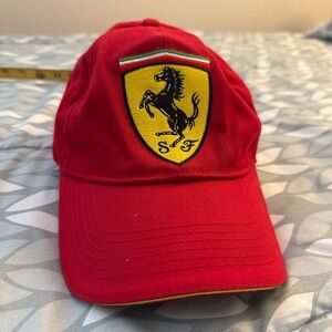 Authentic Red Ferrari Cap with Logo